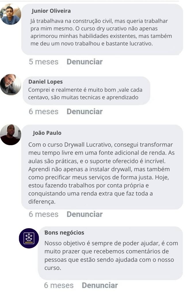 Depoimento de cliente satisfeito